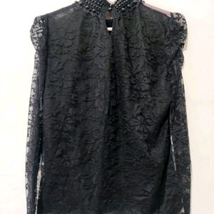 Black Embroidery Top