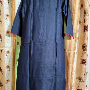 Denim Collar Kurta For Women