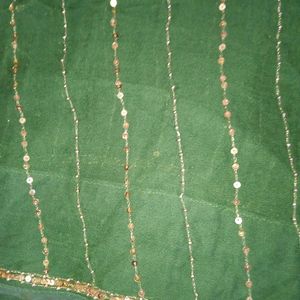 Ash And Green Work Georgette Saree