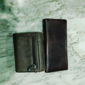 Leather Wallet And Clutch Combo