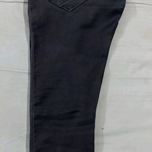 Black Poly Cotton Jeans