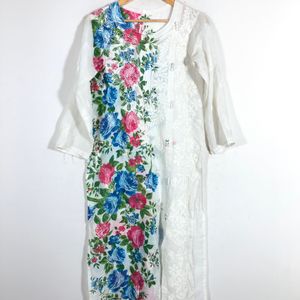 White Chikankari Original Kurti