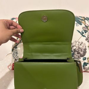 Olive Colour Handbag Very Pretty And Used Only 1