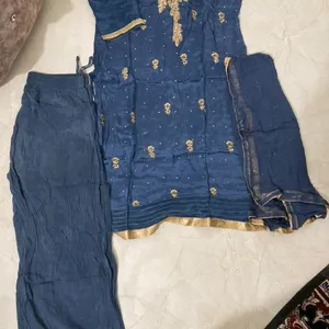 New Kurta And Plazzo With Dupatta Set