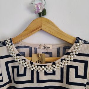 Greek Key Print Top