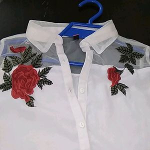 Embroidered Floral Shirt