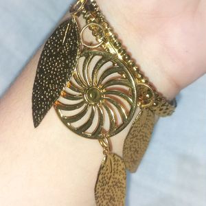 Golden Bangle With Hangings (1 Piece)