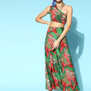 Tropical Skirt Top Set