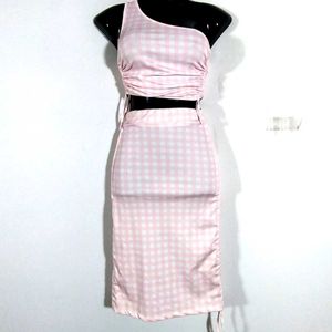 Pink And White Checks Co-ord (Women's)