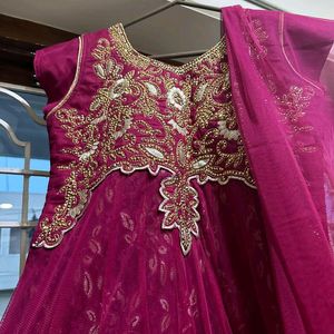 Pure Banarasi Dress With Net Fabric