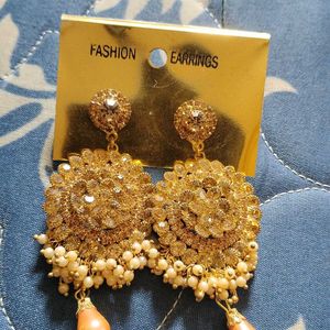 Beautiful Fully Loaded Stone Wid Moti Earrings