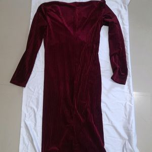 Maroon body con dress.. imported