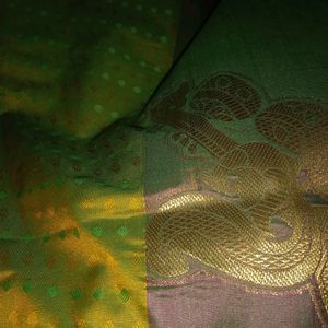 Beautiful Green Silk Saree