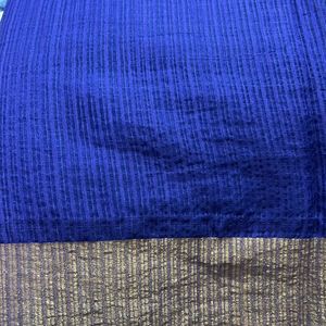 Used Blue Handloom Saree for Sale