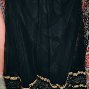 Black And Golden Lehenga