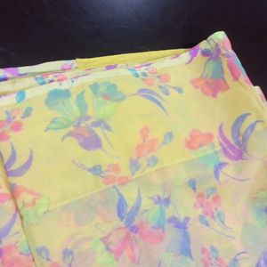 Printed Yellow Colour Saree With Flow 👇check Out