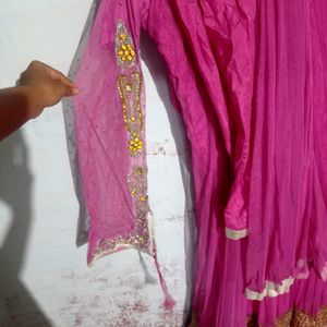 Pink Latest Gown Frock