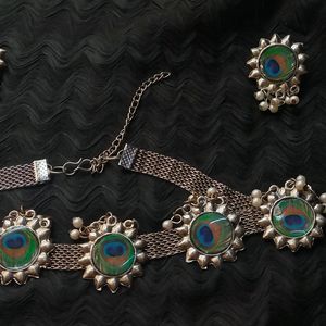 Peacock Oxidized Jewelery Set