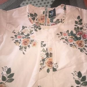 Flower Print Top For Girls