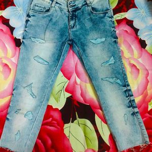 Denim Knee Length Jeans