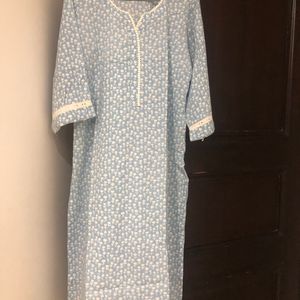 Beautiful Blue Flower Print Kurti With Bell sleave