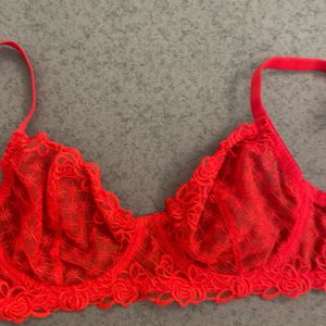 Red Lacey Bra