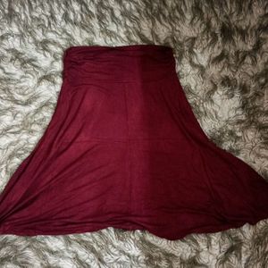 Cherry Red Stretchy Skirt