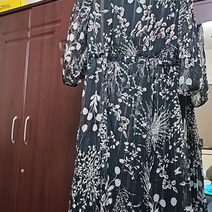 Zudio Black Printed Dress