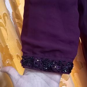 Purple Party Wear Gown