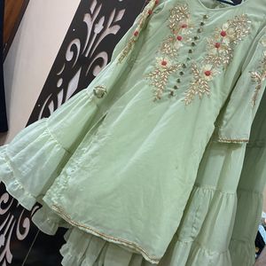 Georgette Full Gher Garara & Kurti