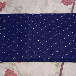 New Navy Blue Saree With 1m Blouse Piece