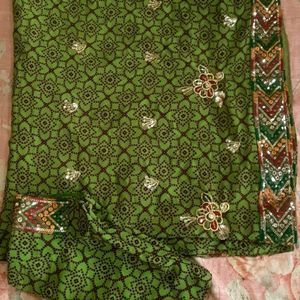 Ambroider Saree With Blouse 38inch. Rarely Used.