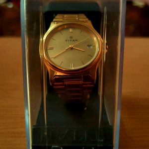 Titan Unisex Golden Watch