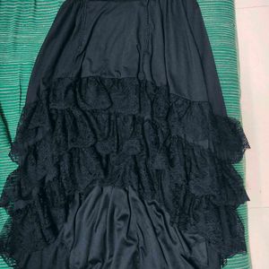 Gothic Chic Fluffy Embroidery Skirt Large