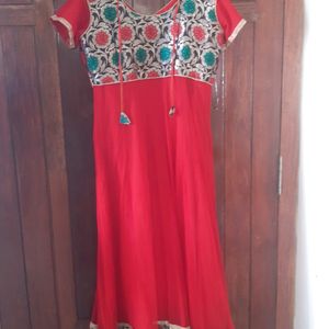 Price Drop🎉🎉🎉Red Anarkali Kurta Set