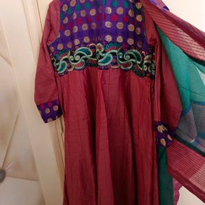 High Neck Kurti With Dupatta