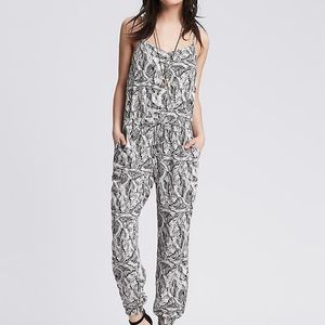 Banana Republic Leaf Print Jumpsuit