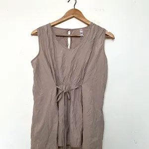 Sleeveless Khakhi Top By Icon Apparel