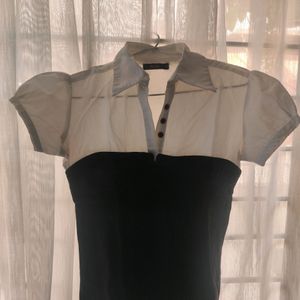 Black And White Shirt Top