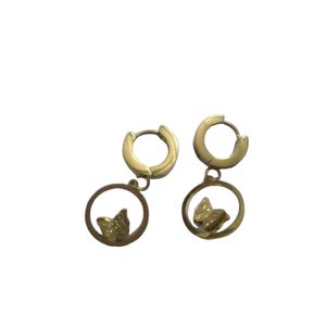 Gold Plated Double Loop Earring