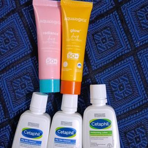 Combo Of Aqualogica Sunscreen & Cetaphil Cleanser