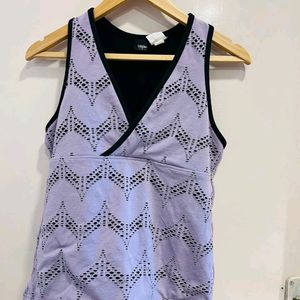 Purple Beautiful Cutwork Detailing Top