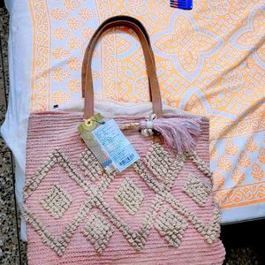 Anouk Pink Aesthetic Desi Tote Side Bag