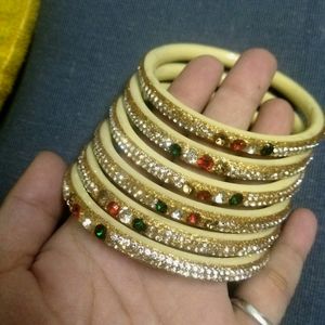 Dimond Work Bangles (6 bangles Set)