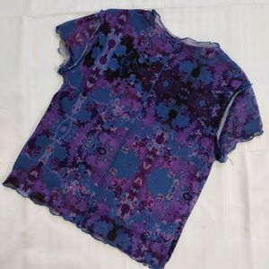 Purple Printed Top For Women