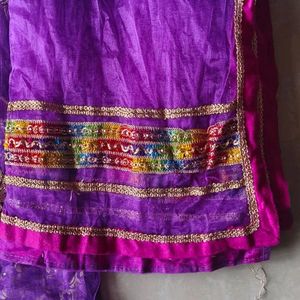 Radha Garba (Purple) Lehenga Choli Kids