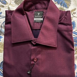 Van Heusen Brand New Maroon Full Sleeve Shirt