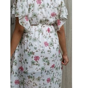 A White Floral Frock🤍