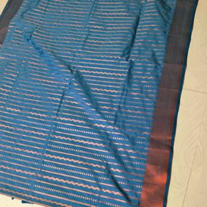 Multi colour Banaras silk Copper Design saree