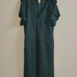 Bottle Green Colour Jumpsuit